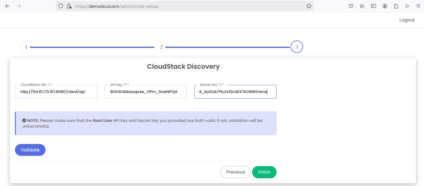 Apache CloudStack setup