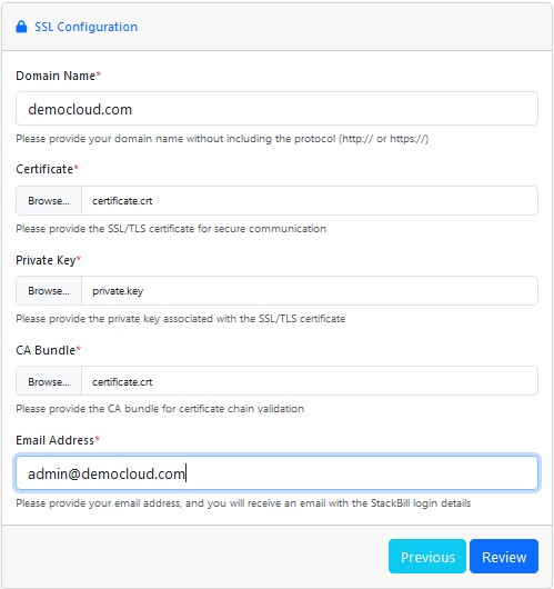StackBill Installation