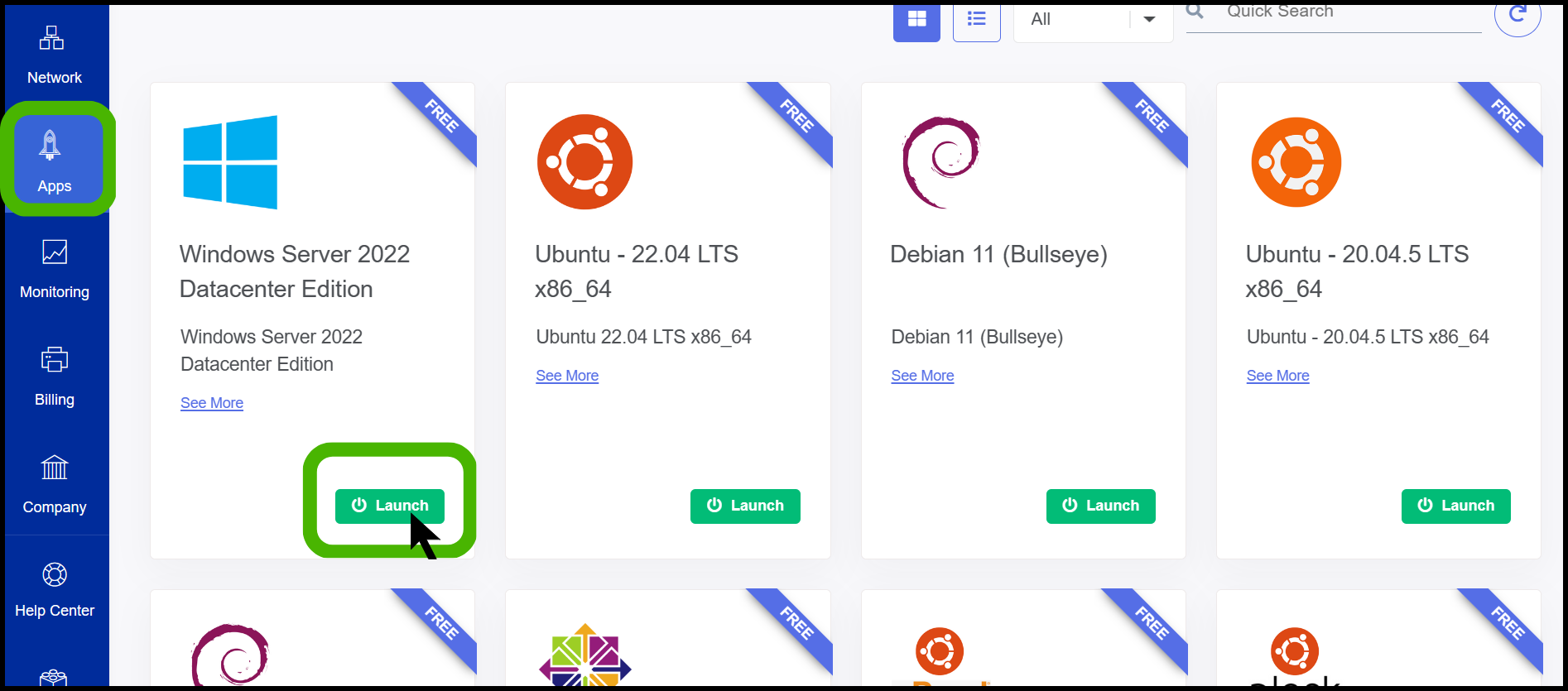 StackBill simplified cloud management portal