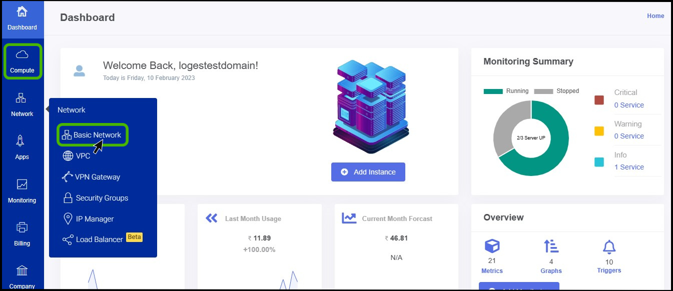 StackBill simplified cloud management portal