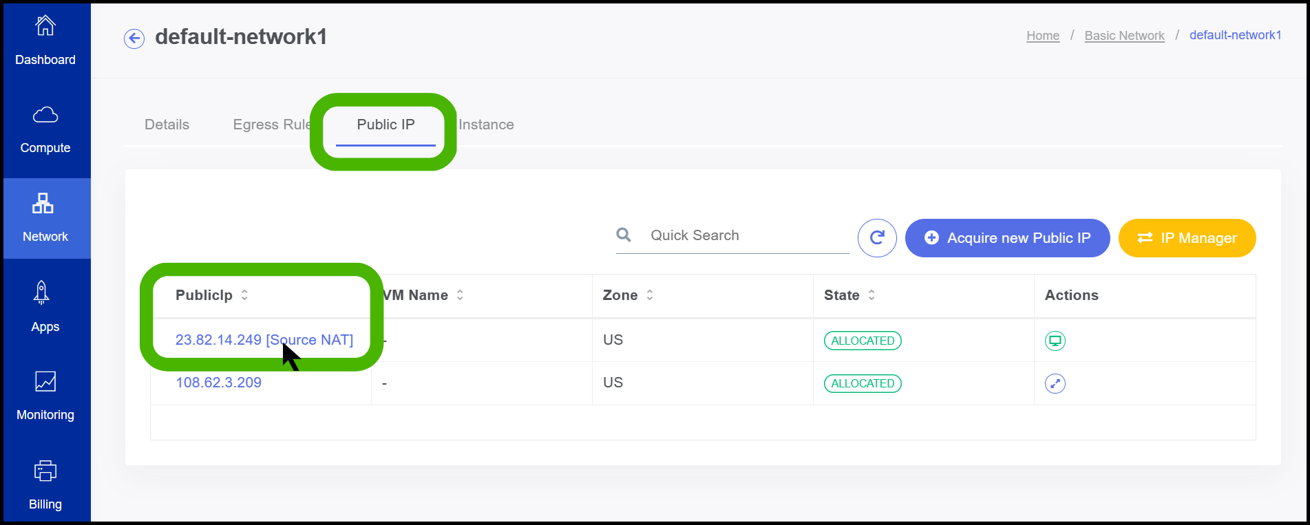 StackBill simplified cloud management portal