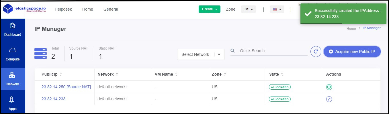 StackBill simplified cloud management portal