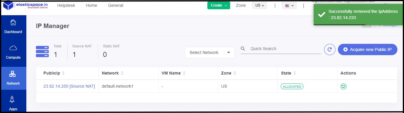 StackBill simplified cloud management portal