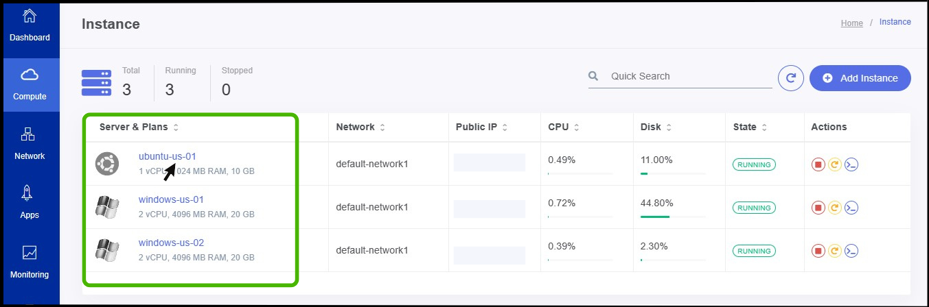 StackBill simplified cloud management portal