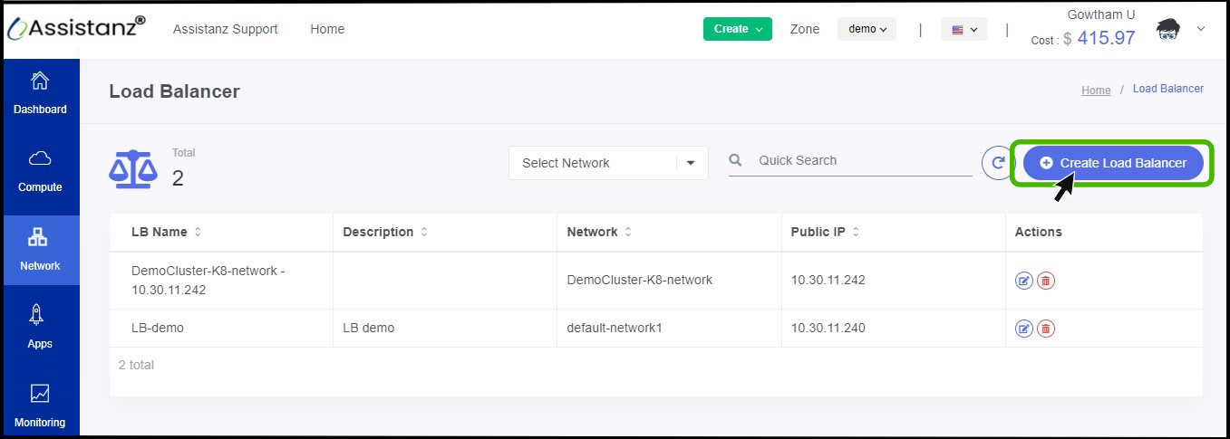StackBill simplified cloud management portal