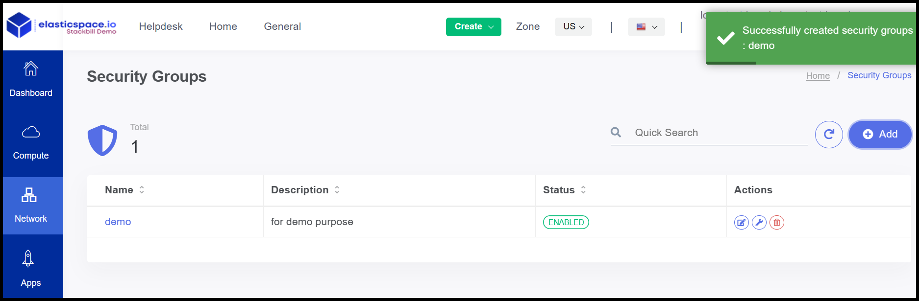 StackBill simplified cloud management portal